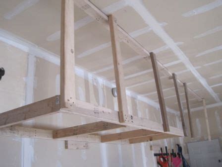 These are the instructions for building overhead shelves. base to support beams 2 | Garage storage shelves, Garage ...