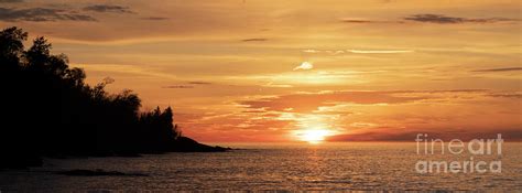 Sunset Over Lake Superior Shoreline Photograph By Jim Westscience