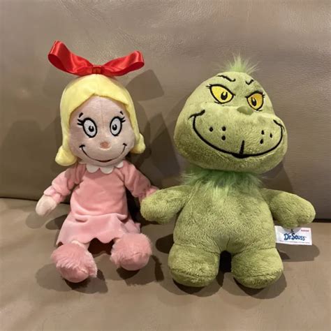 dr seuss the grinch and cindy lou who 10 christmas plush by aurora 27 99 picclick