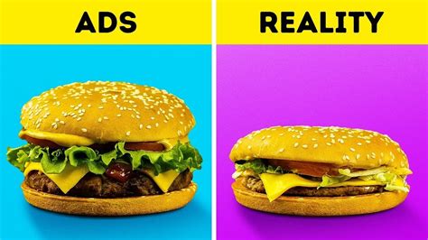 Food In Commercials Vs In Real Life Ads Tricks By Clever Youtube