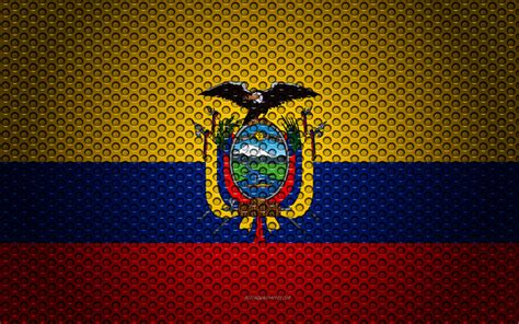 Download Imagens Bandeira Do Equador 4k Arte Criativa A Malha De
