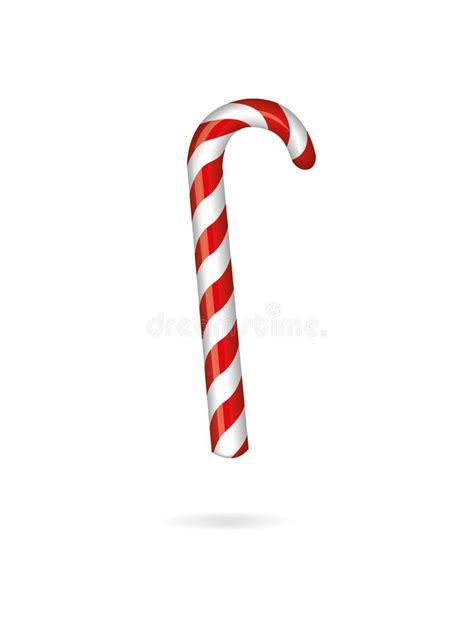 Candy Cane Vector Icon Christmas Candy Cane With Red And White Stripes Stock Vector