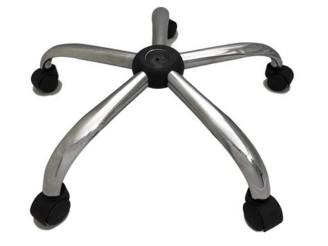 Replacement Heavy Duty Metal 5 Spoke Chrome Office Chair Base With