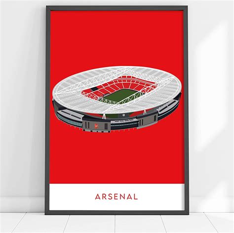 Arsenal Poster Emirates Stadium Football T Minimalist Art Print