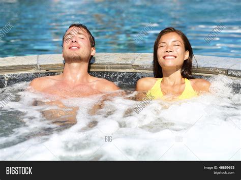 Spa Couple Relaxing Image And Photo Free Trial Bigstock