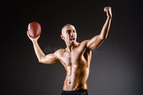 Muscular Football Player Stock Image Image Of Player 51434185