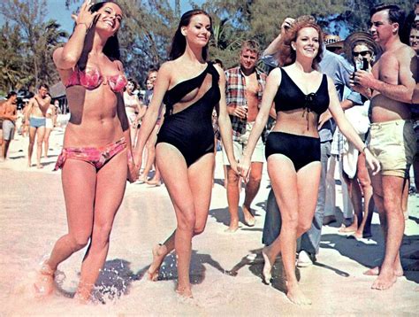Martine Beswick Claudine Auger And Luciana Paluzzi In Thunderball R Jamesbond