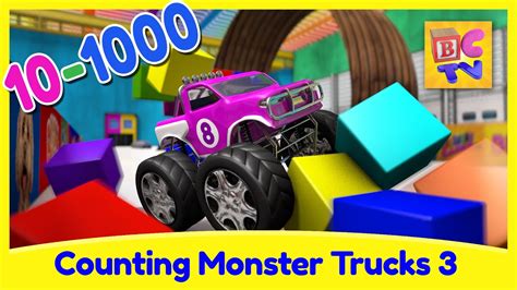 Counting Monster Trucks 3 Learn To Count From 10 To 1000 For Kids