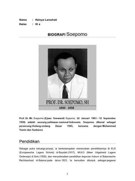 Biografi Biografi Soepomo Pdf