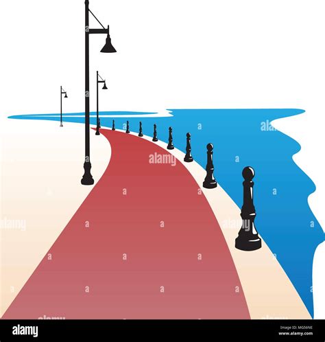 Seaside Boardwalk Vector Illustration Stock Vector Image And Art Alamy