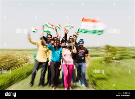 Indian Friends Group Crowds Rally Stock Photo Alamy