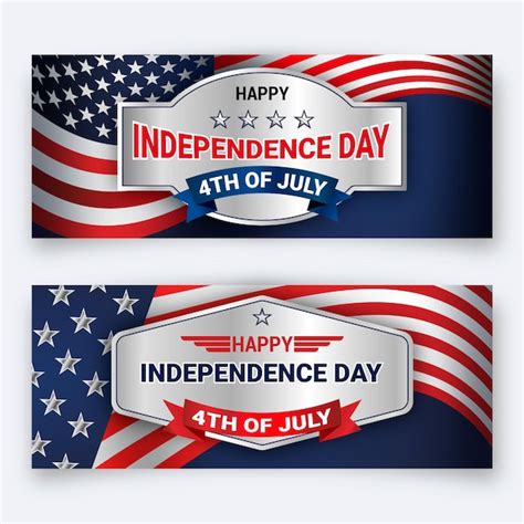 Premium Vector Independence Day Banners Template