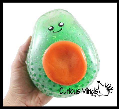 Jumbo Fruit Water Bead Filled Squeeze Stress Balls Sensory Stress