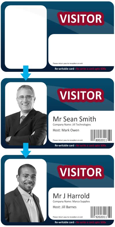Visitor Re Write Id Cards Cost Effective Visitor Control