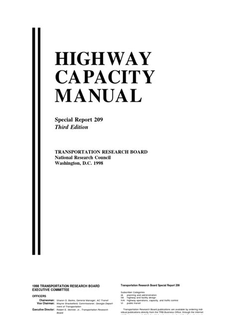 Highway Capacity Manual 7th Edition