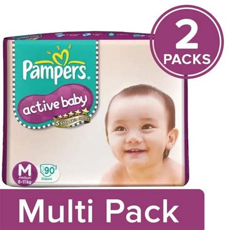 Buy Pampers Active Baby Diapers Medium Online At Best Price Of Rs