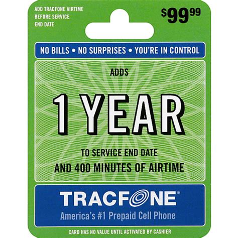 Tracfone Prepaid Cell Phone Card Year Gift Cards Chief Markets