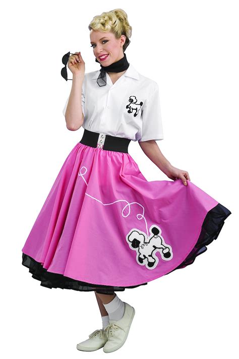 Fifties Costume Poodle Skirt Costume Asst Colors