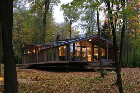 This Rustic Modern House In The Forest Was Designed For A