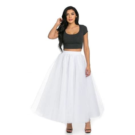 Structured Maxi Tulle Skirt In White Tulle Maxi Skirt Long White