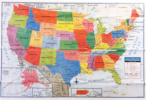 Large Wall Map Of The United States Map Of The United States