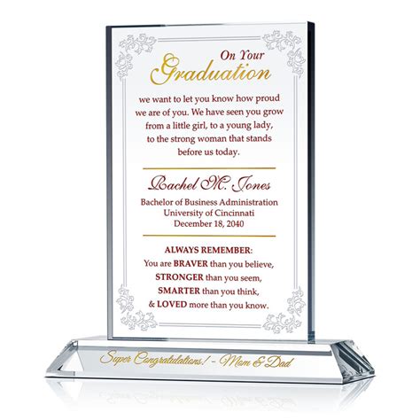 Personalized Business School Graduation T Plaque Diy Awards