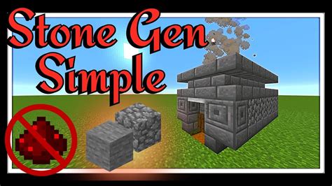 Minecraft Tutorial Simple Stone CobbleStone Generator NO Redstone