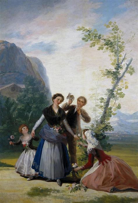 Francisco De Goya Y Lucientes The Flower Girls Or Spring 1786 Spanish School Oil On