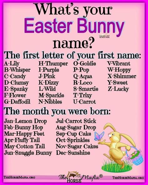 Thehorsemafiaofficial On Instagram “whats Your Easter Bunny Name