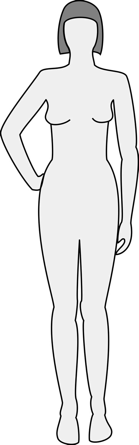 Female Body Silhouette Drawing Outline Body Female Cliparts Woman