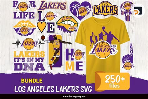 Los Angeles Lakers Svg Bundle 250design Basketball Svg Png Eps Dxf
