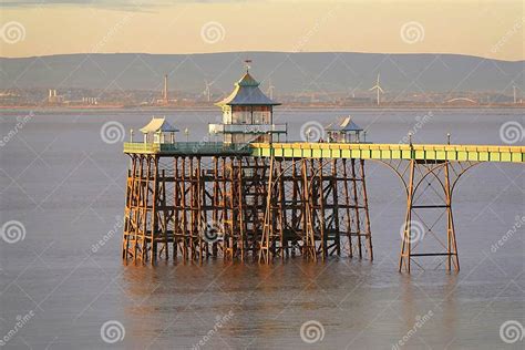 Historic Victorian Trestle Pier At Clevedon Stock Image Image Of