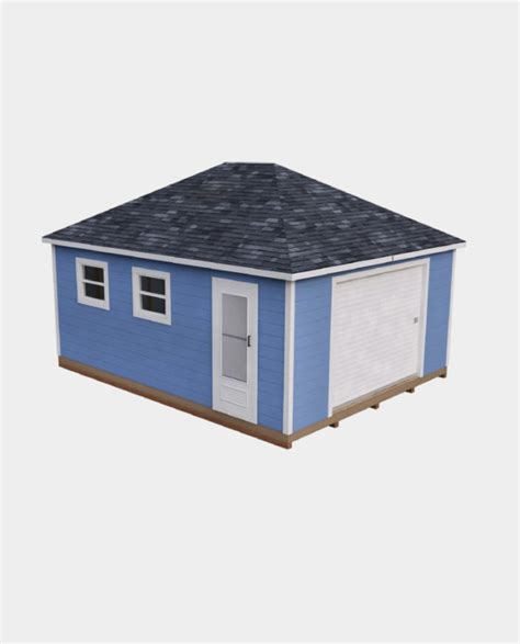 16x20 Hip Roof Storage Shed Plan