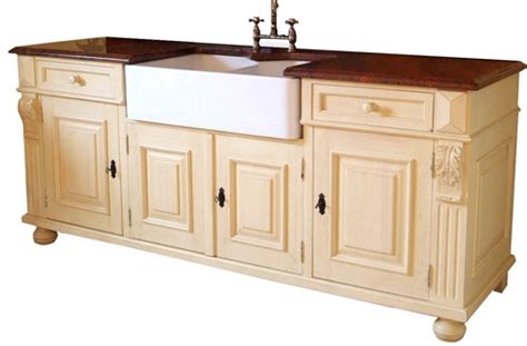 Freestanding kitchen units, cabinets and cupboards. Ivory cabinets w/farm sink | Kitchen standing cabinet ...