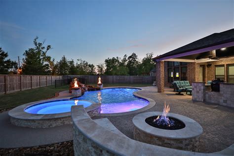 Fire Pit And Seating Area On Pool Deck Artistry Outdoors Artistry