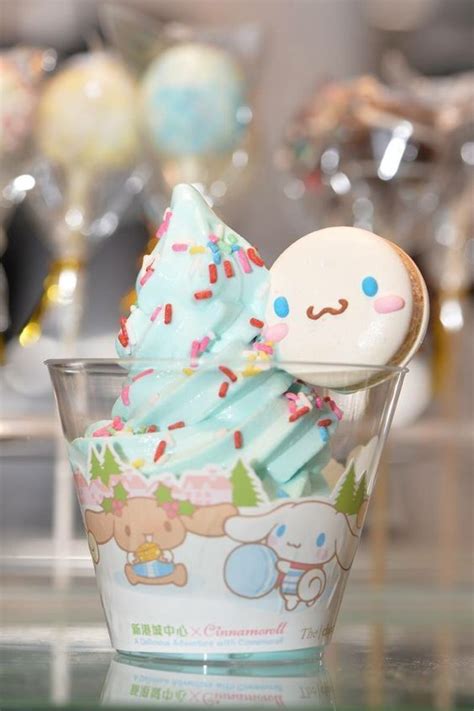 Sprinkled with retro colors, custom sweets and fab ice cream decor, this event is packed with details to drool over! (1) #Cinnamoroll macaron -- New Monday magazine, Hong Kong ...