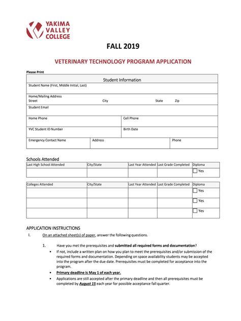 Vet Tech Application Form Fill Out And Sign Printable Pdf Template