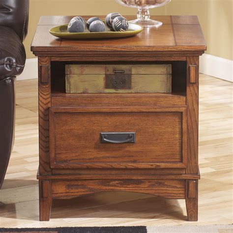 Ashley Signature Design T719 3 Cross Island End Table With 1 Drawer