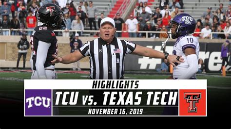 Tcu Vs Texas Tech Football Highlights 2019 Stadium Youtube