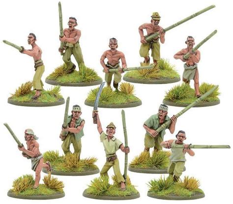 Bolt Action Wwii Wargame Axis Japanese Bamboo Spear Fighter Squad