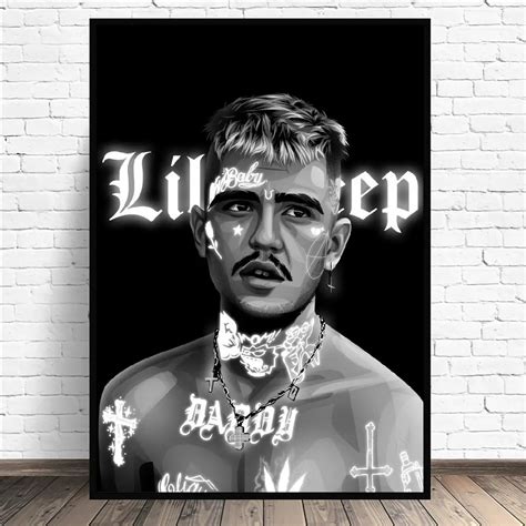 Glow Lil Peep Music Rapper Canvas Wall Art Print Modern Poster Wall