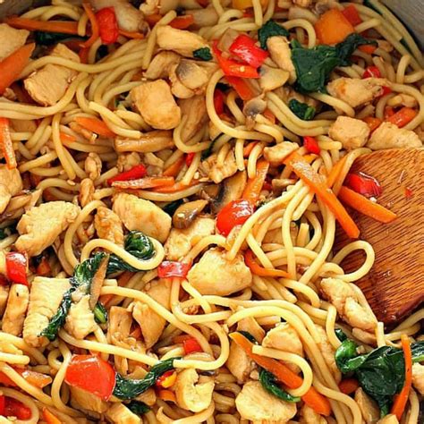 Ask for the sauce on. Easy Chicken Lo Mein Recipe - Crunchy Creamy Sweet
