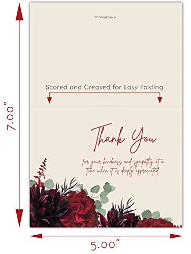 Funeral Thank You Cards Sympathy Bereavement Thank You Cards With