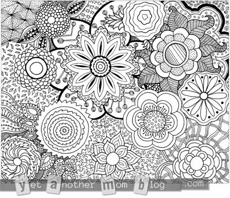 More Coloring Pages For Adults Zentangle Flowers —yet Another Mom Blog