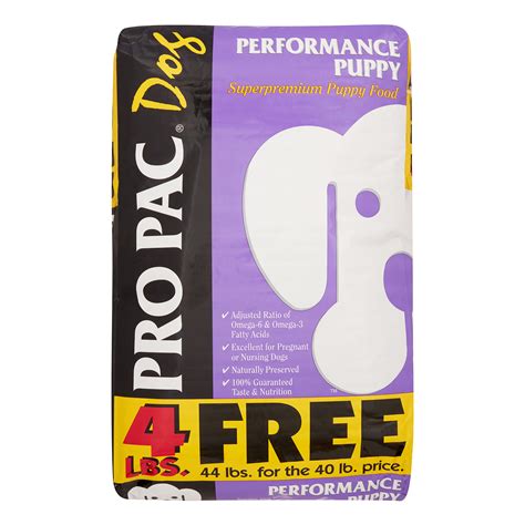 Pro pac has a moderate dog food range that only contains dry dog food recipes with no wet/canned recipes. Pro Pac Dog Performance Puppy Dry Dog Food, 44 Lb ...