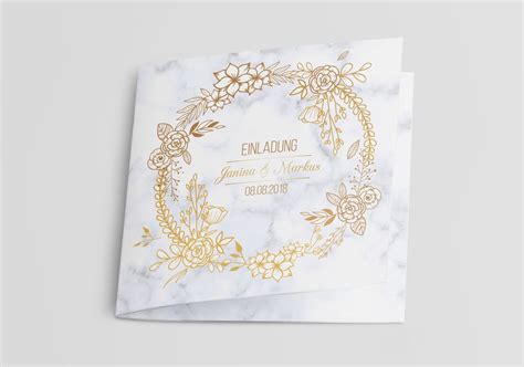Gold ist das motto, golden war die zeit. Einladungskarten Hochzeit Mit Palmen Und Gold ...