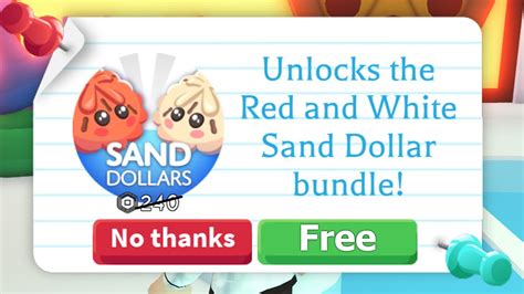 How To Get A Free Sand Dollars In Roblox Adopt Me Update Youtube