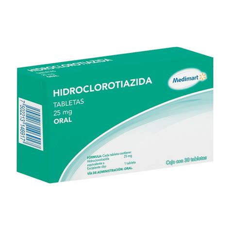 hidroclorotiazida medi mart caja con 30 tabletas de 25 mg c u walmart