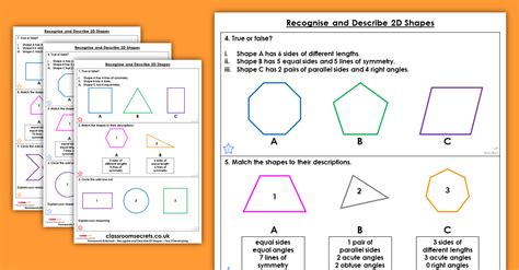 Here are some lesson ideas to inspire you. Recognise and Describe 2D Shapes Homework Extension Year 3 ...