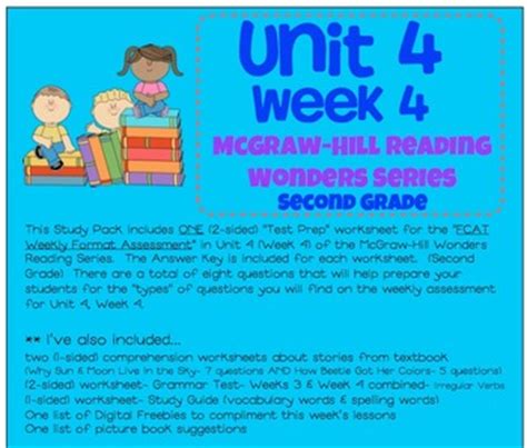 When i went to the library 1. Unit 4, Week 4 Study Guide for Wonders Second Grade by The ...